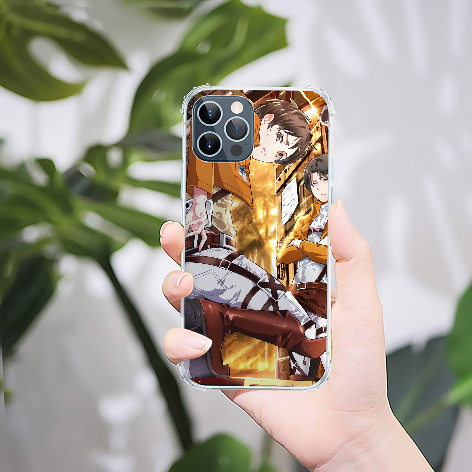 （画像用） 進撃の巨人 Attack on Titan 【iPhone 12シリーズ対応】透明スマホケース（クリアソフトケース）